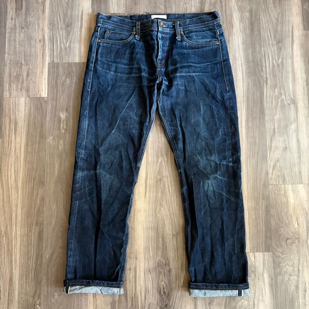 The Unbranded Brand Jeans UB101 Skinny Fit Dark Indigo Selvedge Denim Size 34x30